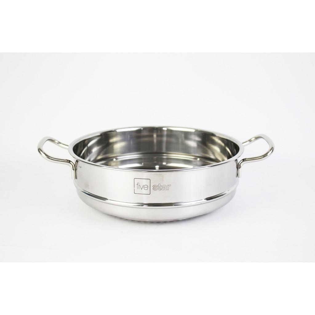 Xửng hấp inox 430 FiveStar Standard 2 quai không nắp ( 24cm / 26cm / 28cm / 30cm / 32cm ), tặng 1 vá canh