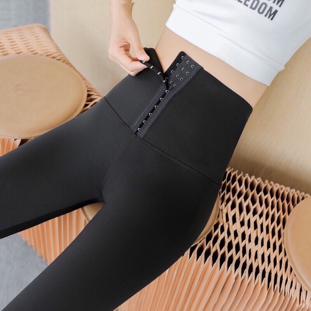 Quần tregging khoá gen bụng co giãn 4D - Quần legging cạp cao nâng mông lửng, dài nâng mông cao cấp