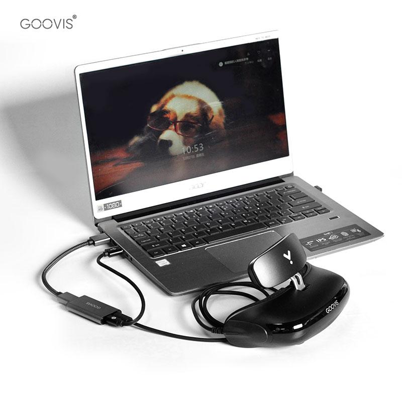 Bộ chuyển đổi HDMI sang Type-c cho Màn hình gắn trên đầu GOOVIS Young, Bộ chuyển đổi HD 4K, Bộ chuyển đổi video di động USB-c Màu đen: Goovis HDMI