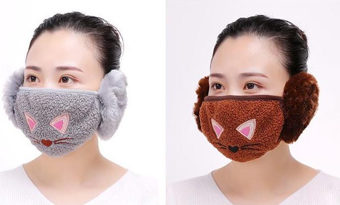Khẩu trang bịt tai giữ ấm mùa dịch - KTA2 Giao Màu Ngẫu Nhiên