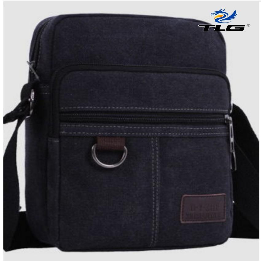 Túi đeo chéo canvas phối da Đồ Da Thành Long TLG 208109