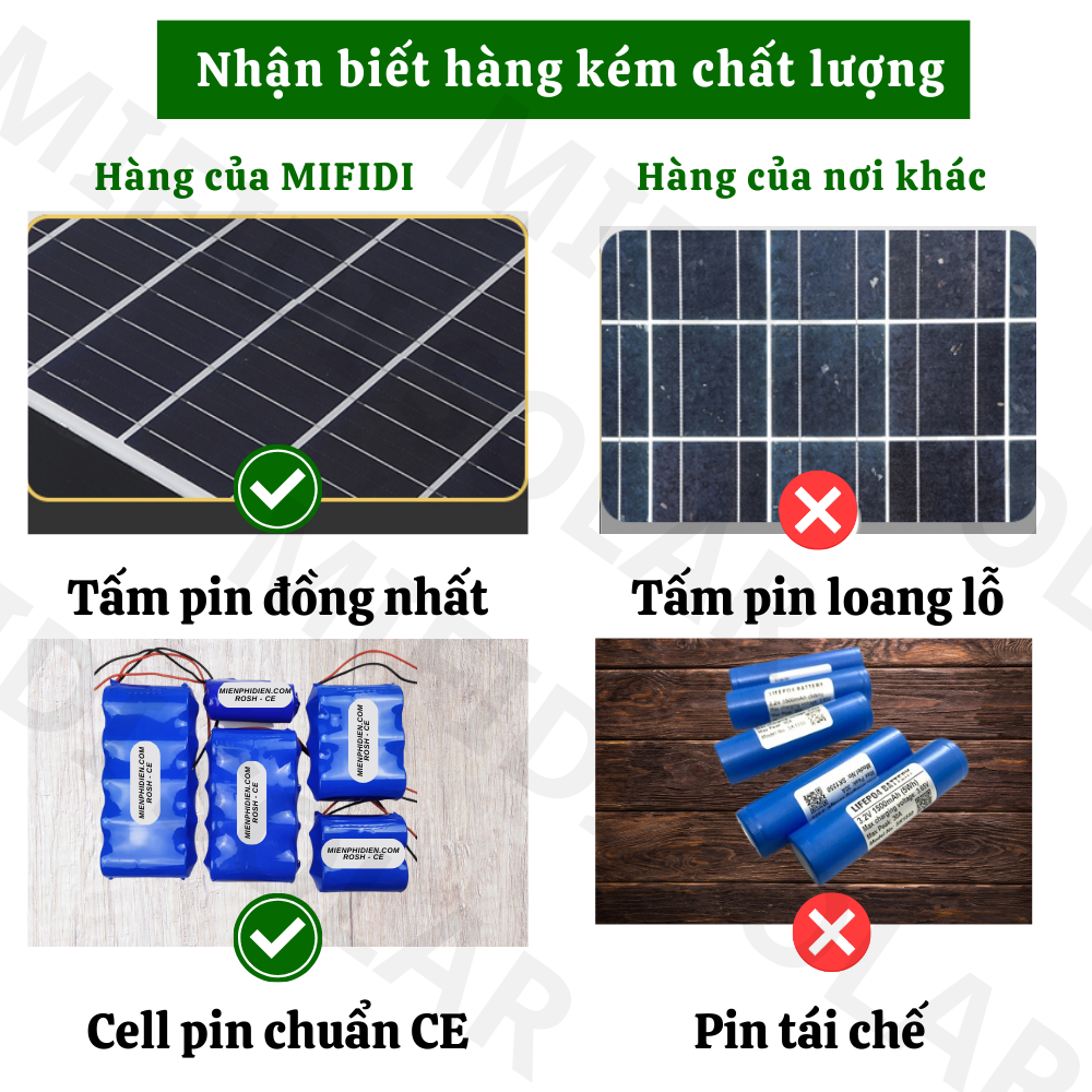 Đèn Năng Lượng Mặt Trời MIFIDI | Đèn Liền Thể 1000W công suất lớn LT1000