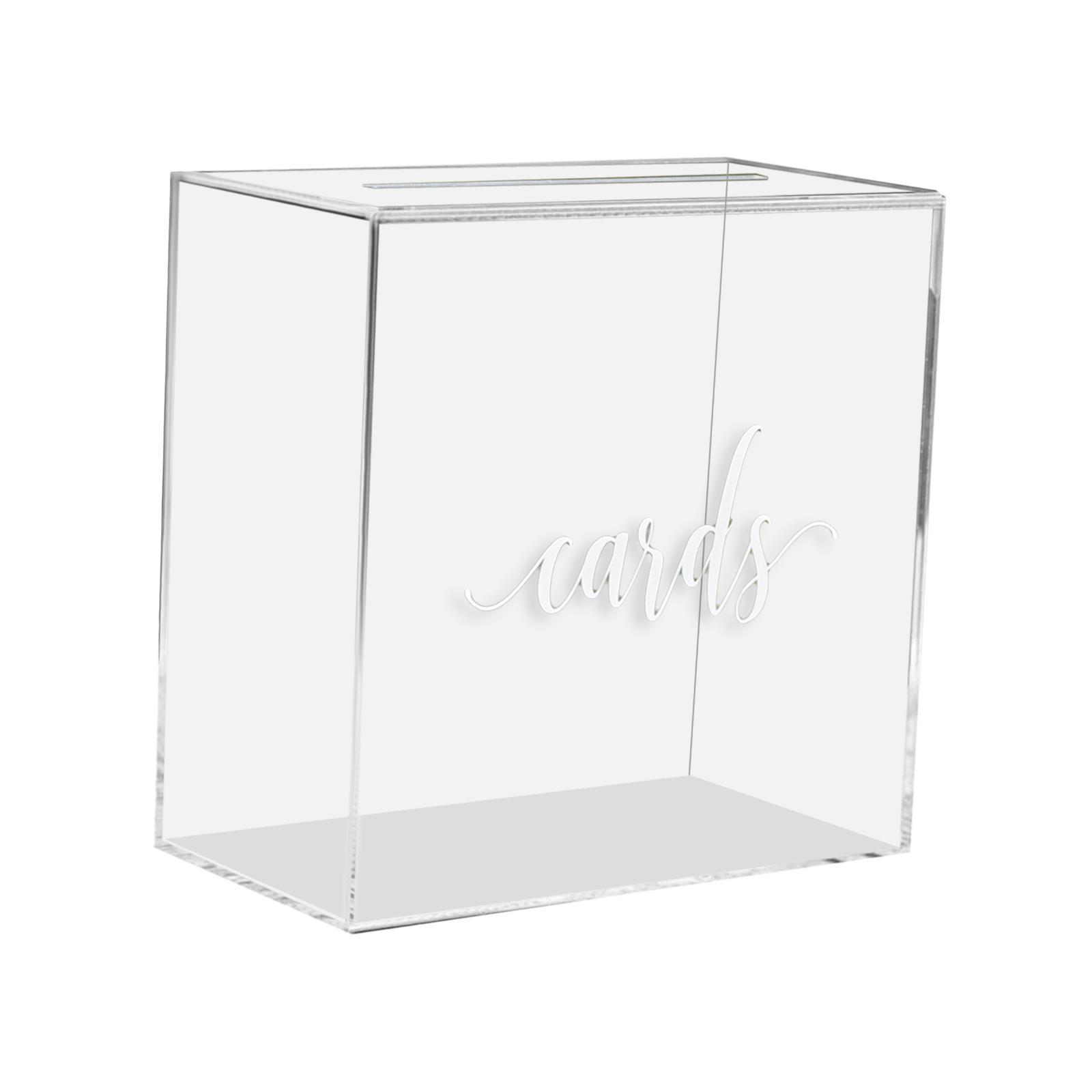 Large Acrylic Card Box DIY for Baby Shower Anniversary Shower Party Supplies