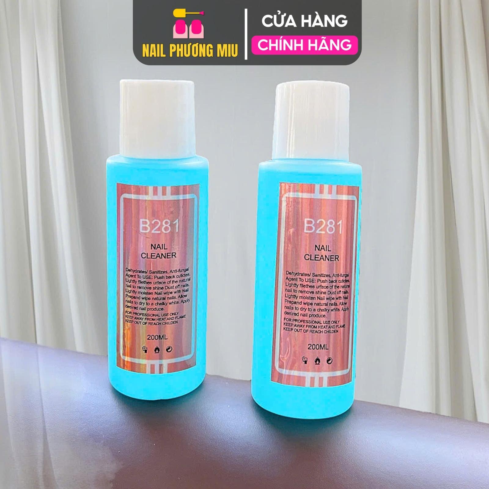 Nước Lau Gel Thơm 200ml B281 Li-nail Làm Nail, Mùi Thơm Nhẹ, Làm Sạch Gel Trên Móng Làm Mềm Gel Gôm, Nắp Chắc Chắn Chuyên Nghiệp Phá Gel Cleansing