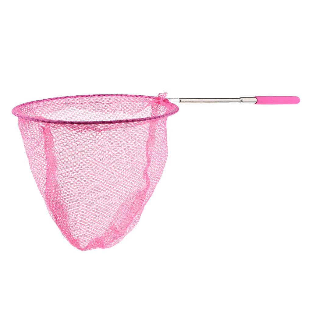 2x Kids Pond Fishing Telescopic Butterfly Bug Catcher Pink