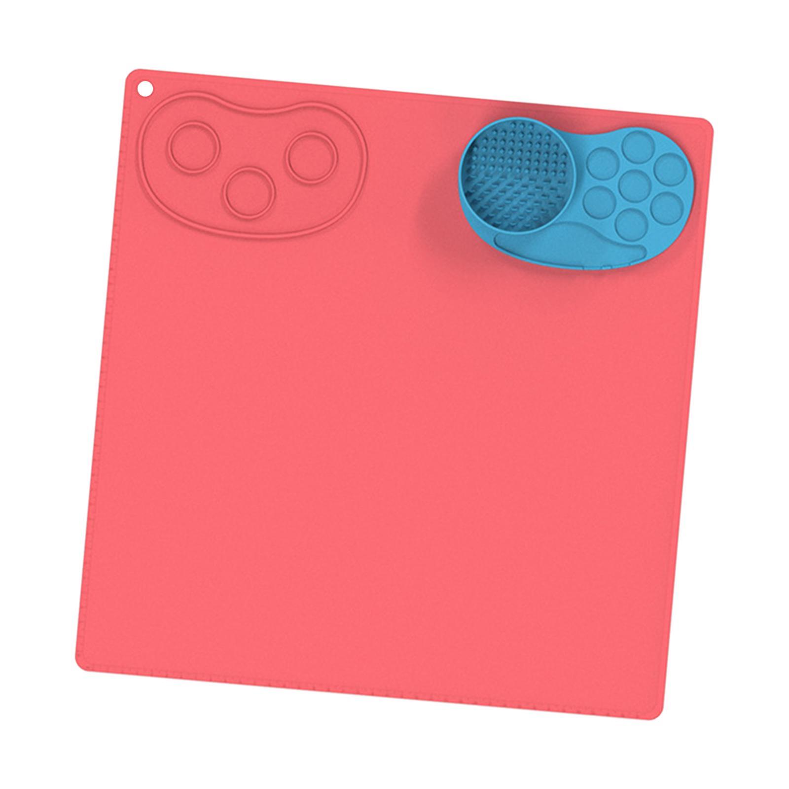 Silicone Craft Mat, 16×15.7 Inches Silicone Art Mat with Water Cup and Paint Holder, Silicone Artist Mats for Crafts Perfect for Resin Mat