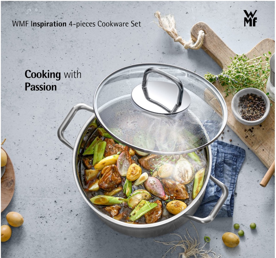 Bộ nồi WMF Inspiration 7 món Inox 18/10 cao cấp hàng Đức