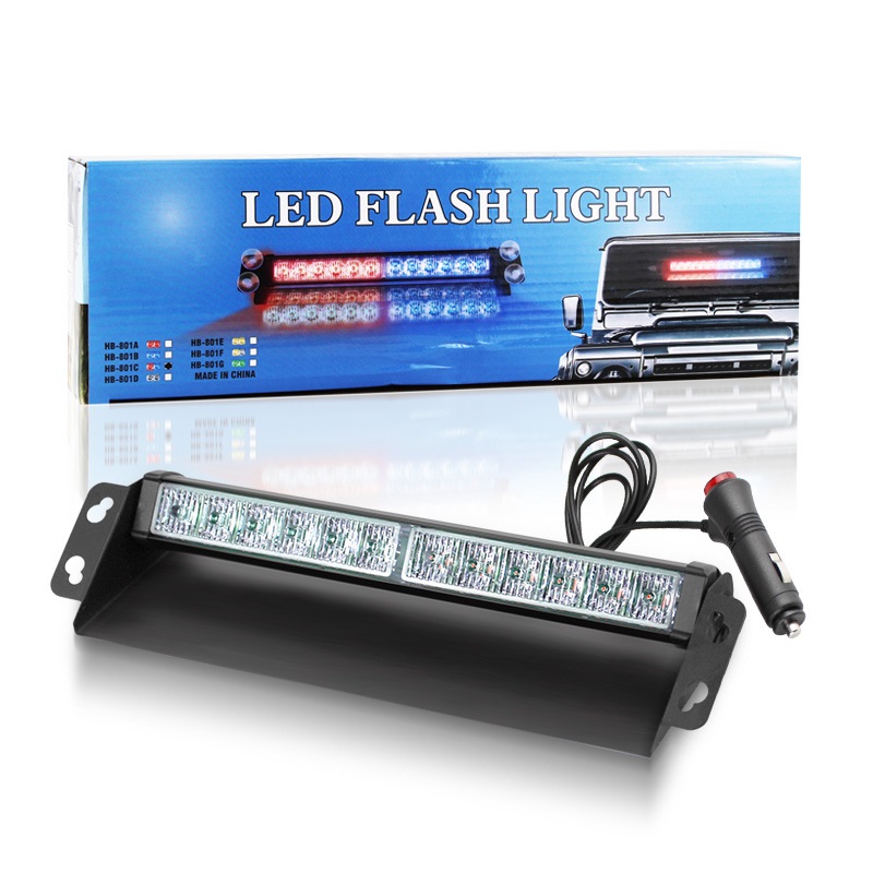 Đèn chớp xanh đỏ, cảnh báo khẩn cấp, lắp kính lái cho xe cảnh sát, xe ưu tiên DC12-24V -FLASH LIGHT- MÀU