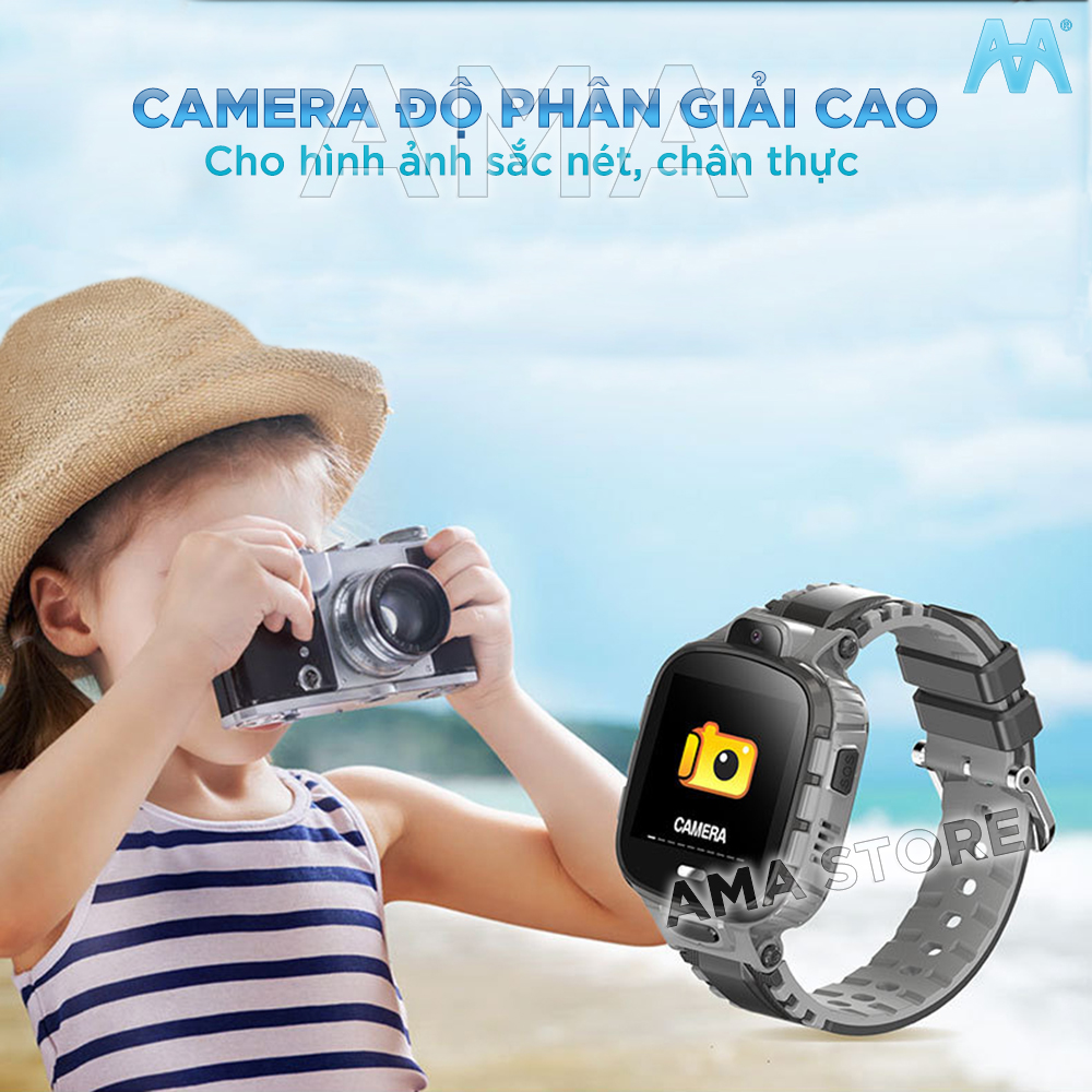 Đồng Hồ Thông Minh Lắp Sim Định vị Chuẩn GPS WIFI Chống nước IP67 Kiểu dáng Thể thao Cá tính cho Trẻ em 4-13 tuổi Hàng chính hãng