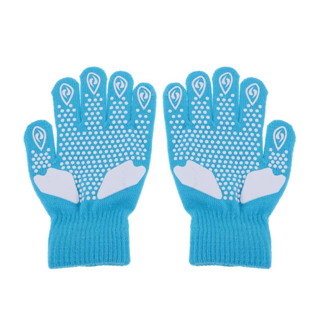 2x Anti-Slip Padded Winter Stretchy Gloves Glove for Age Above 12 Kids