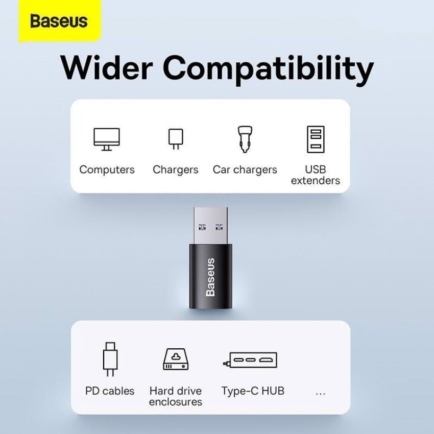 Đầu chuyển OTG Type C to USB 3.1 tốc độ cao Baseus Ingenuity Series Mini OTG Gen2 (Type-C to USB-A 3.1 Full Size, 10Gbps High speed OTG for Laptop/Macbook/iPad/Tablet/Smartphone)- Hàng nhập khẩu