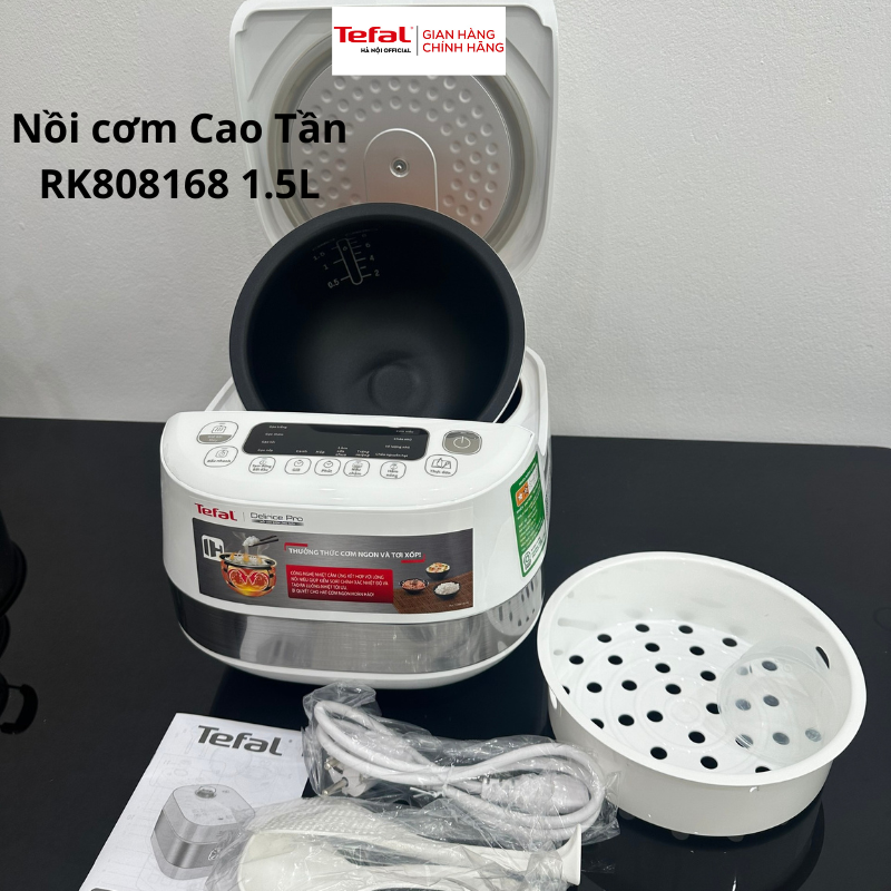 Nồi cơm điện tử cao tần Tefal 1.5L Công Suất 1200W- Thương hiệu Pháp - RK808168 -  Nấu Cơm Siêu Ngon, Dẻo Thơm Hàng chính hãng