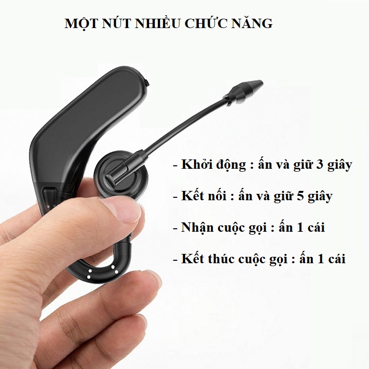 Tai Nghe Dành Cho Tài Xế M8 - Pin Trâu, Có Pin Dự Trữ - Nút Tai Cao Su Chống Ồn, không Rò Rỉ Âm Thanh