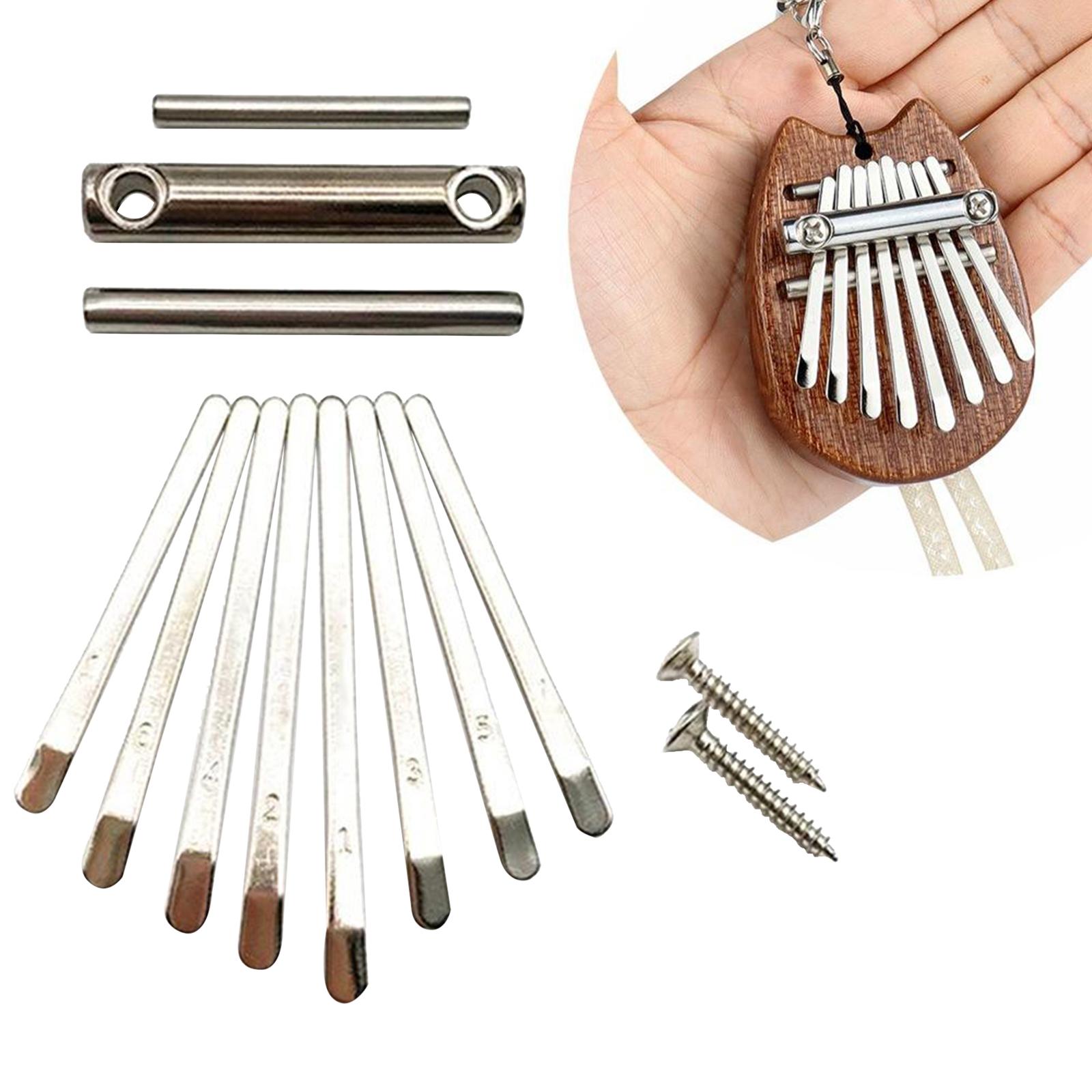 Key of Kalimba, Thumb Piano Kalimba Bridge ,Saddle 8 Key Set, DIY Spare Parts for 8-Key Thumb Piano Silver