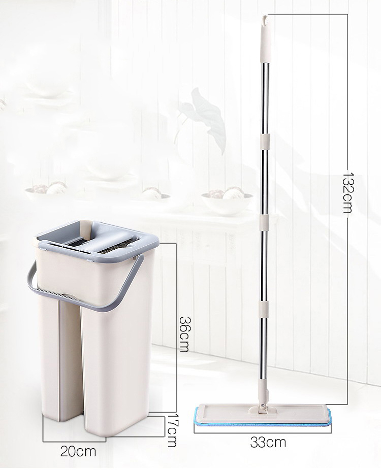 Bộ cây lau nhà kèm thùng vắt 2 ngăn