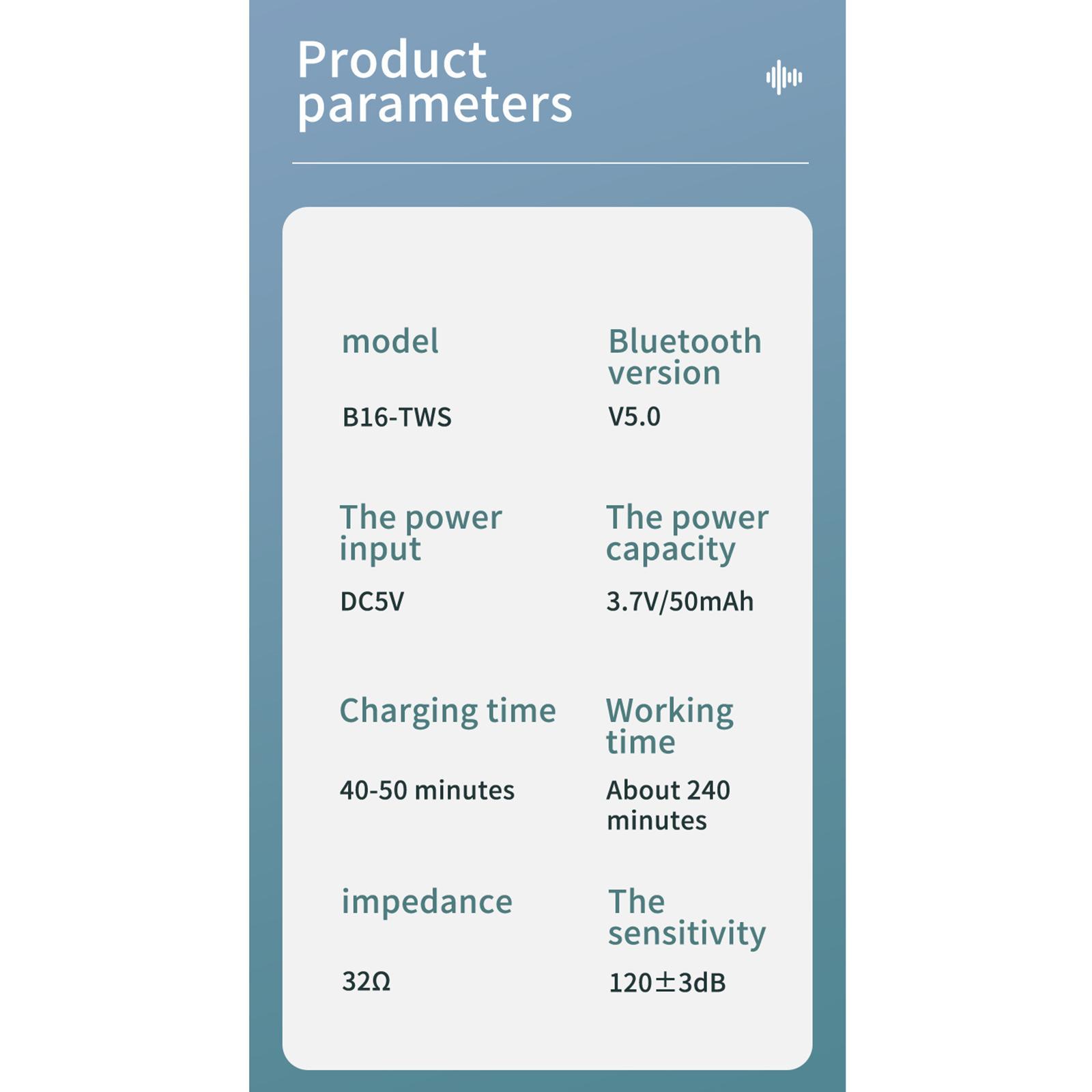 Bluetooth Earphone LED Digital Display Ear Earbud Premium Sound for Jogging