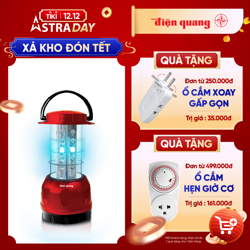 Đèn Led Diệt Khuẩn Điện Quang ĐQ PRL01 06UVC (6W, tia UVC, để bàn) TẶNG Đèn bắt muỗi Điện Quang ĐQ EML01 BL