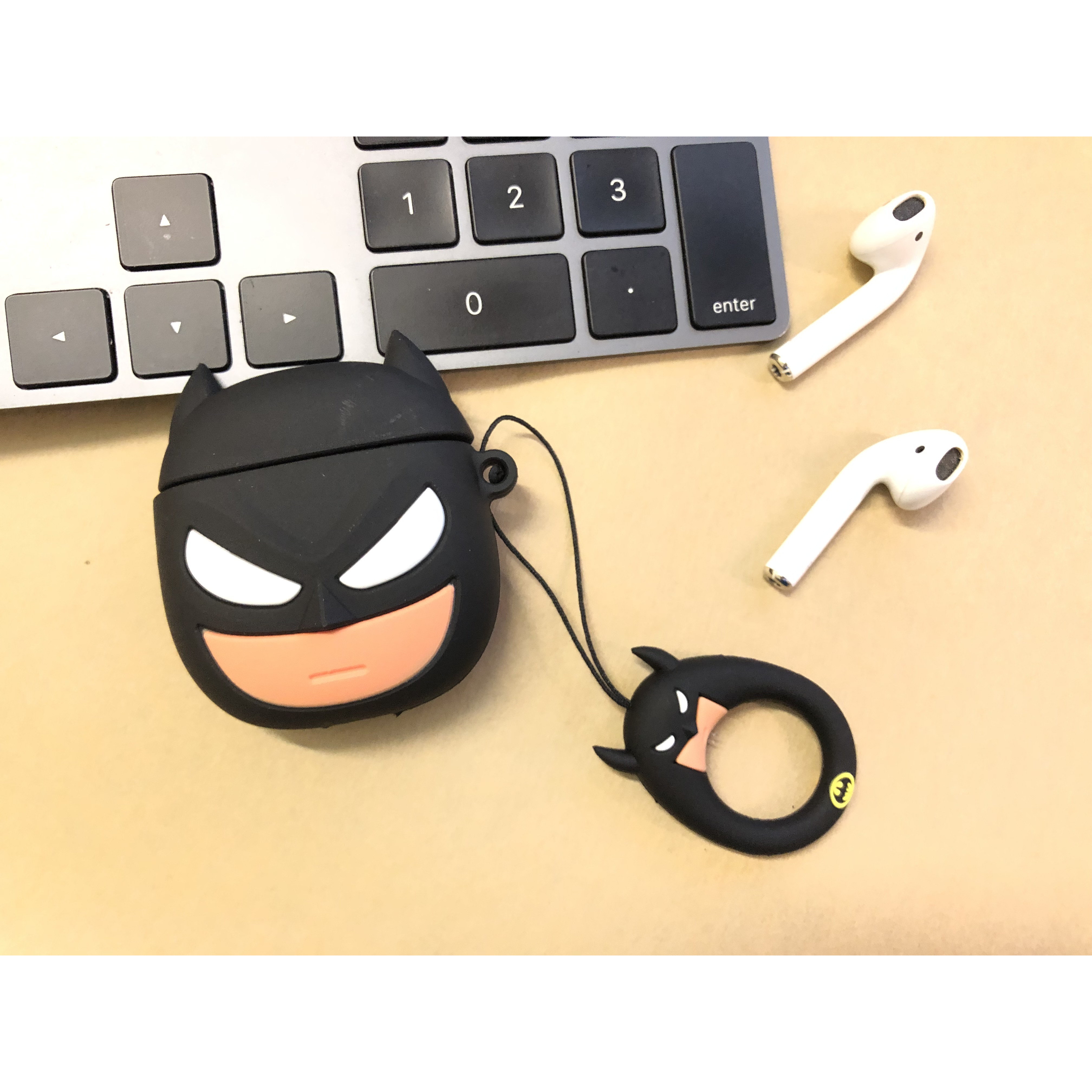 AIRPODS CASE BAO CASE SILICON VỎ ỐP SILICON BẢO VỆ CHO TAI NGHE AIRPODS 1, AIRPODS 2, AIRPODS PRO HÌNH NGƯỜI DƠI BATMAN