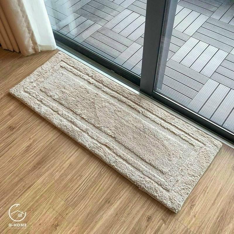 Thảm cửa trang trí nhà chùi chân dệt len cao cấp bền đẹp size 40x120cm