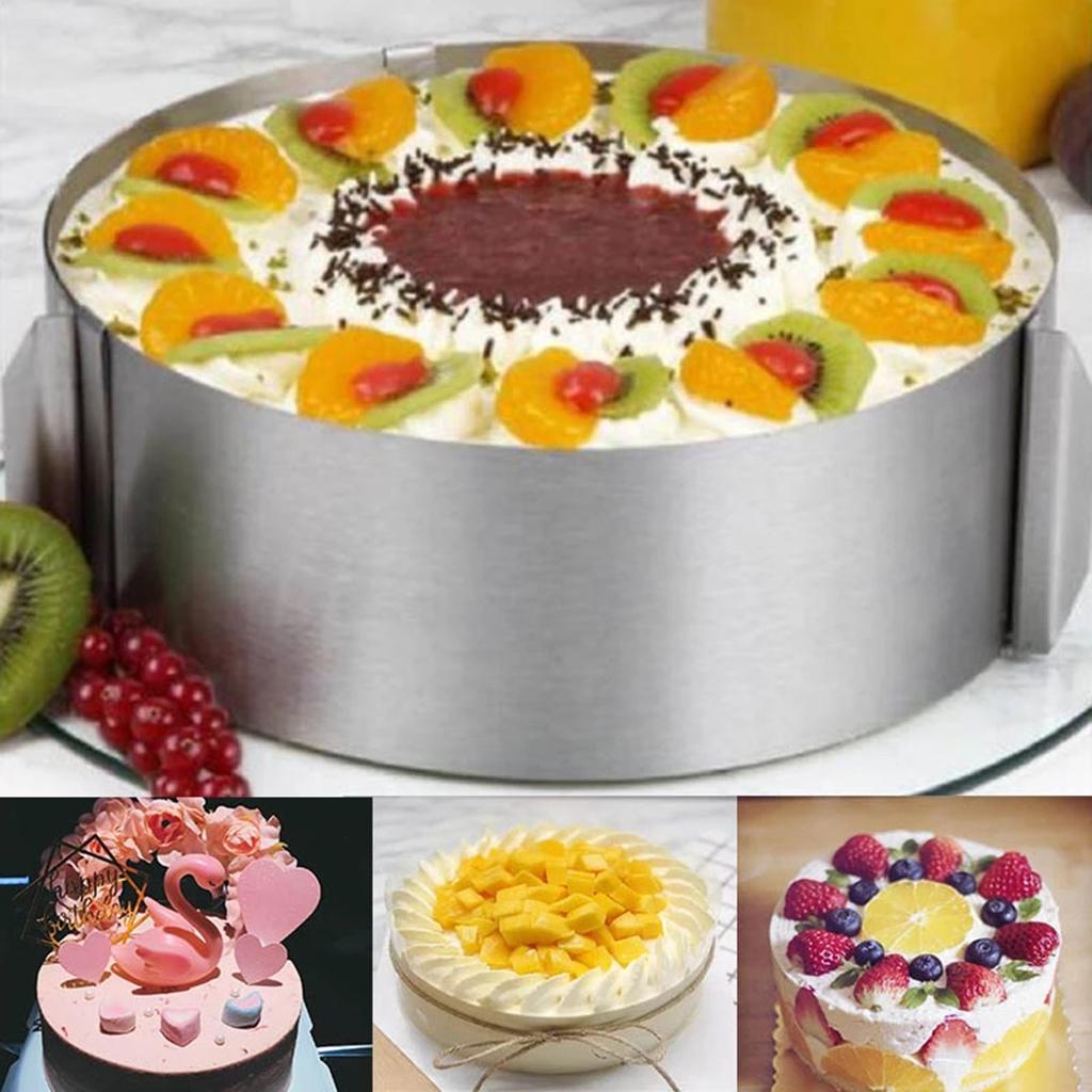 Set of 5 - Round Stainless Steel Cake Rings, Mousse and Pastry Baking Ring Mold Cutter Baking Mould Tools