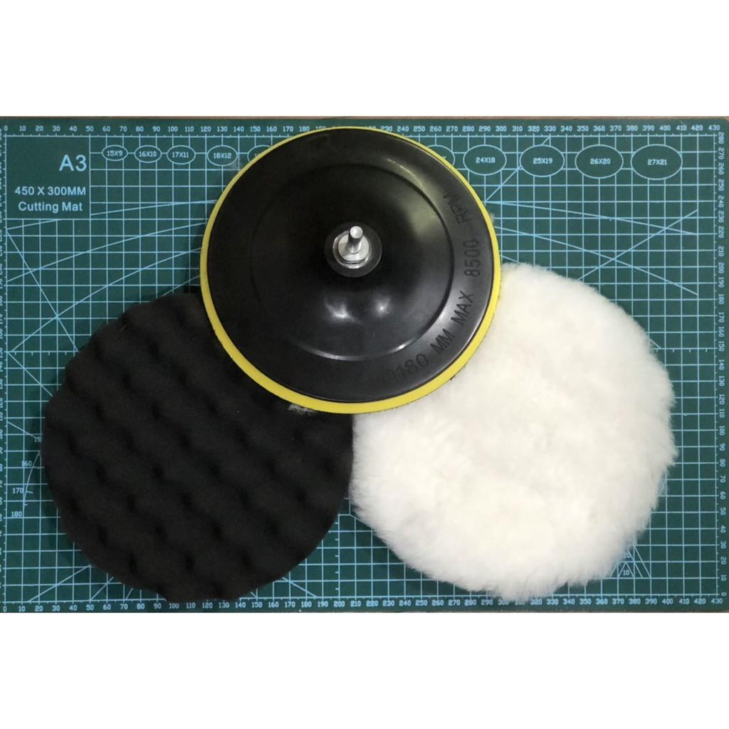 Bộ Sản Phẩm Đánh Bóng Ô Tô 3 Món 7 Inch 18 cm - Trường Thịnh Sài Gòn