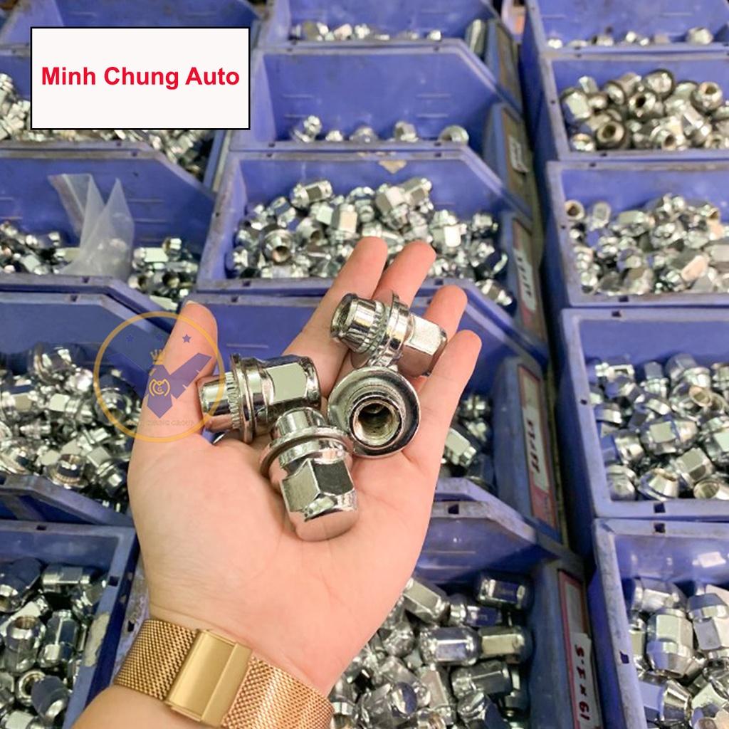 Ốc đúc nguyên khối, ốc lazang bánh xe Toyota Innova size 21, ren 1.5, M12