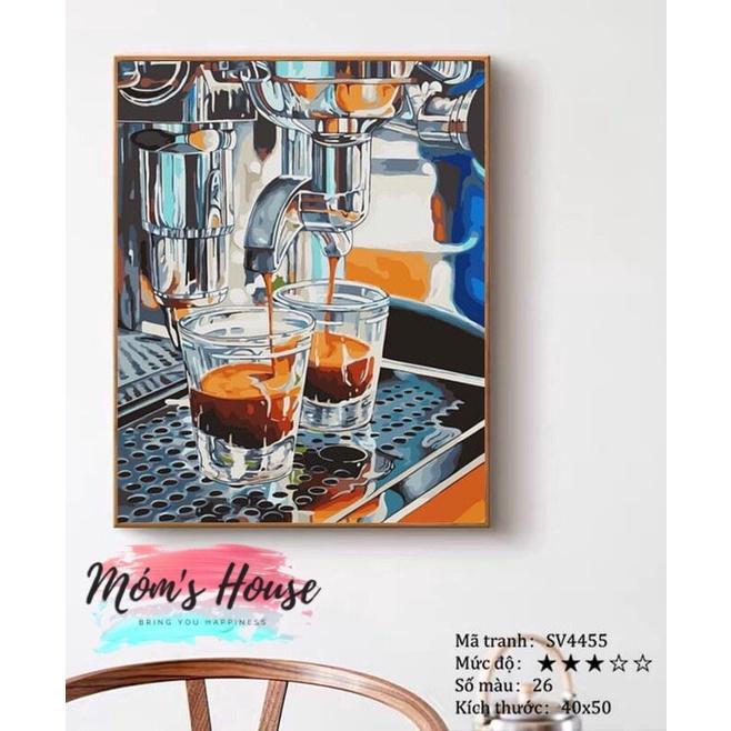 TRANH TÔ MÀU THEO SỐ CHUẨN MÀU MÁY PHA CÀ PHÊ SV4455