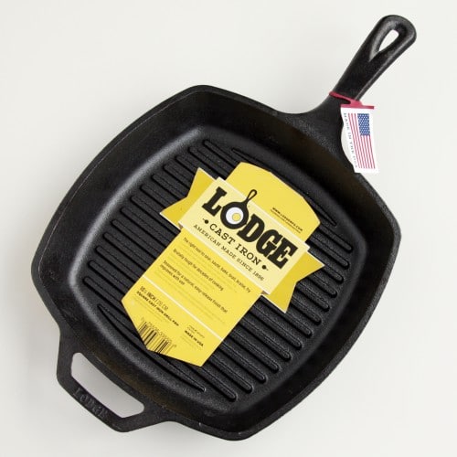 Chảo gang nướng Lodge L8SGP3 vuông 26.7 cm - Sản xuất tại Mỹ