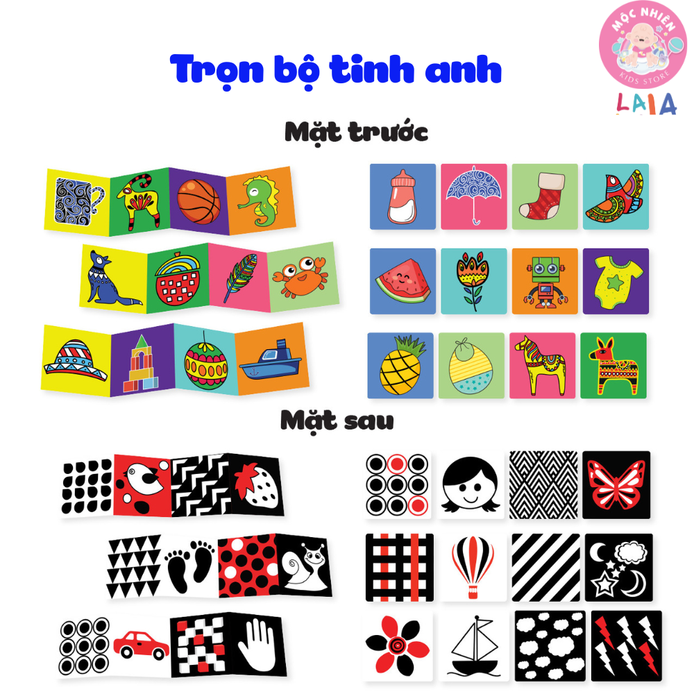 Bộ Thẻ Zigzag Kích Thích Thị Giác Trí Não Cho Trẻ Sơ Sinh - Lalala Baby