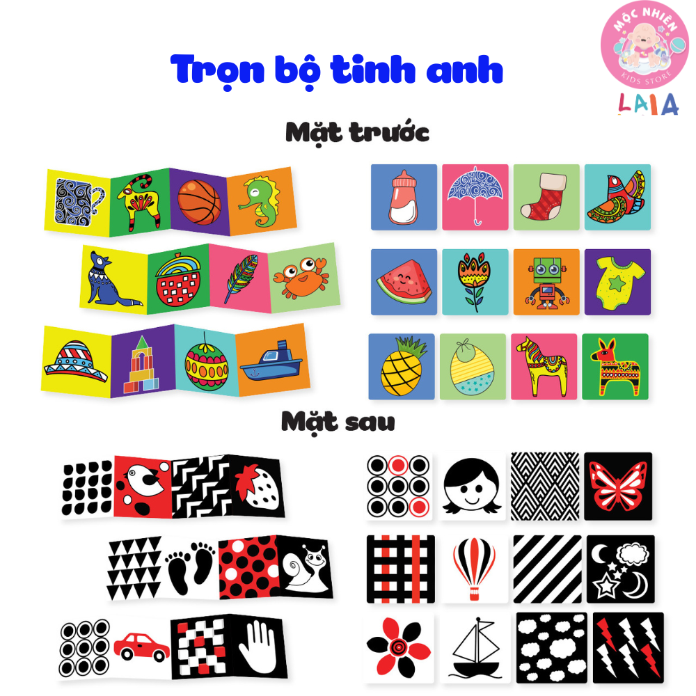 Bộ Thẻ Zigzag Kích Thích Thị Giác Trí Não Cho Trẻ Sơ Sinh (0-12 Tháng) - Lalala Baby