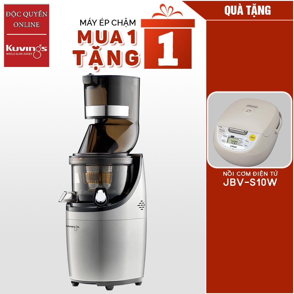 Máy ép chậm dành cho kinh doanh Kuvings CS520CB - TẶNG NỒI CƠM ĐIỆN TỬ TIGER JBV-S10W - Hàng chính hãng
