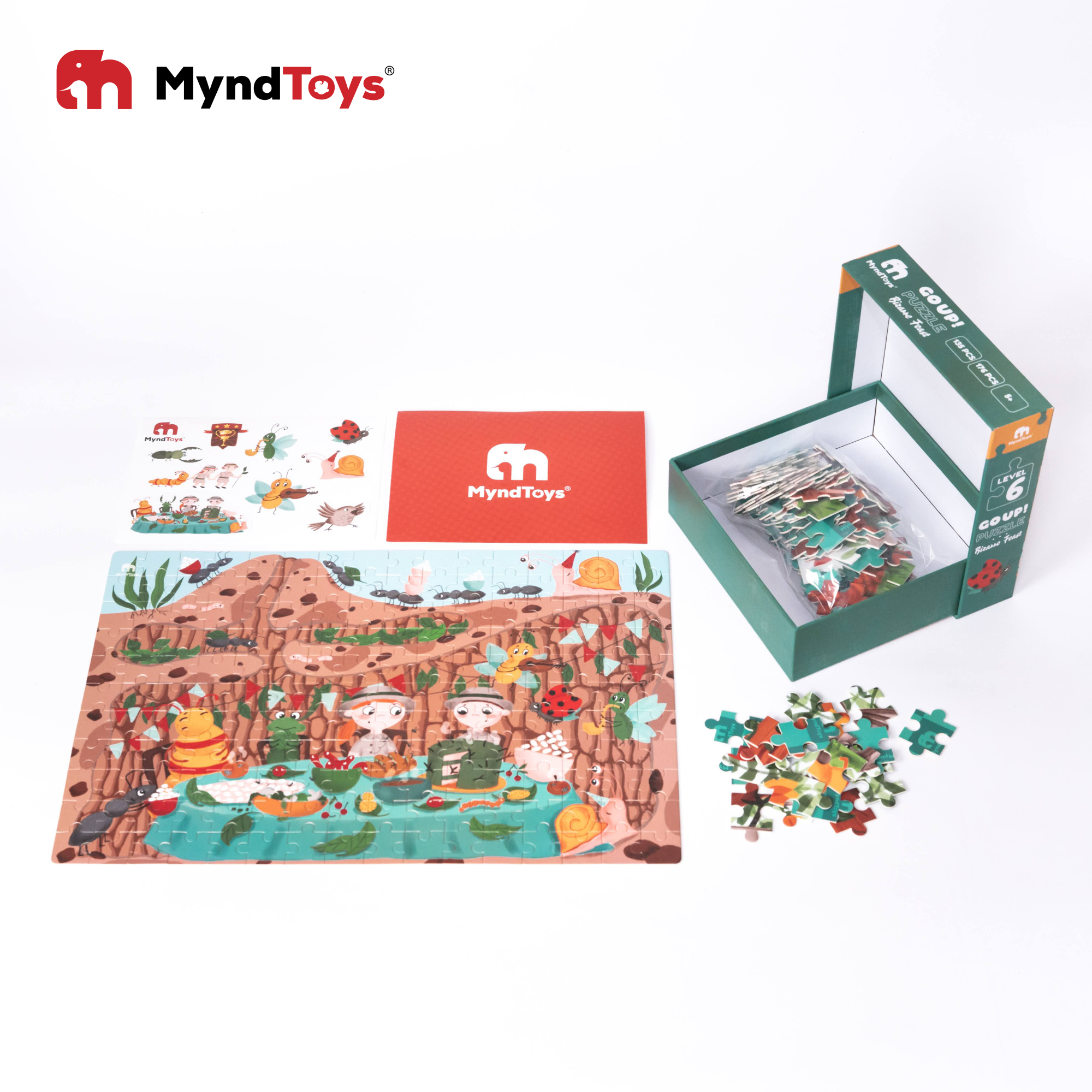 Đồ Chơi Xếp Hình Myndtoys - Go Up! Puzzle Level 6 - Bizarre Feast Dành Cho Các Bé Từ 5 Tuổi