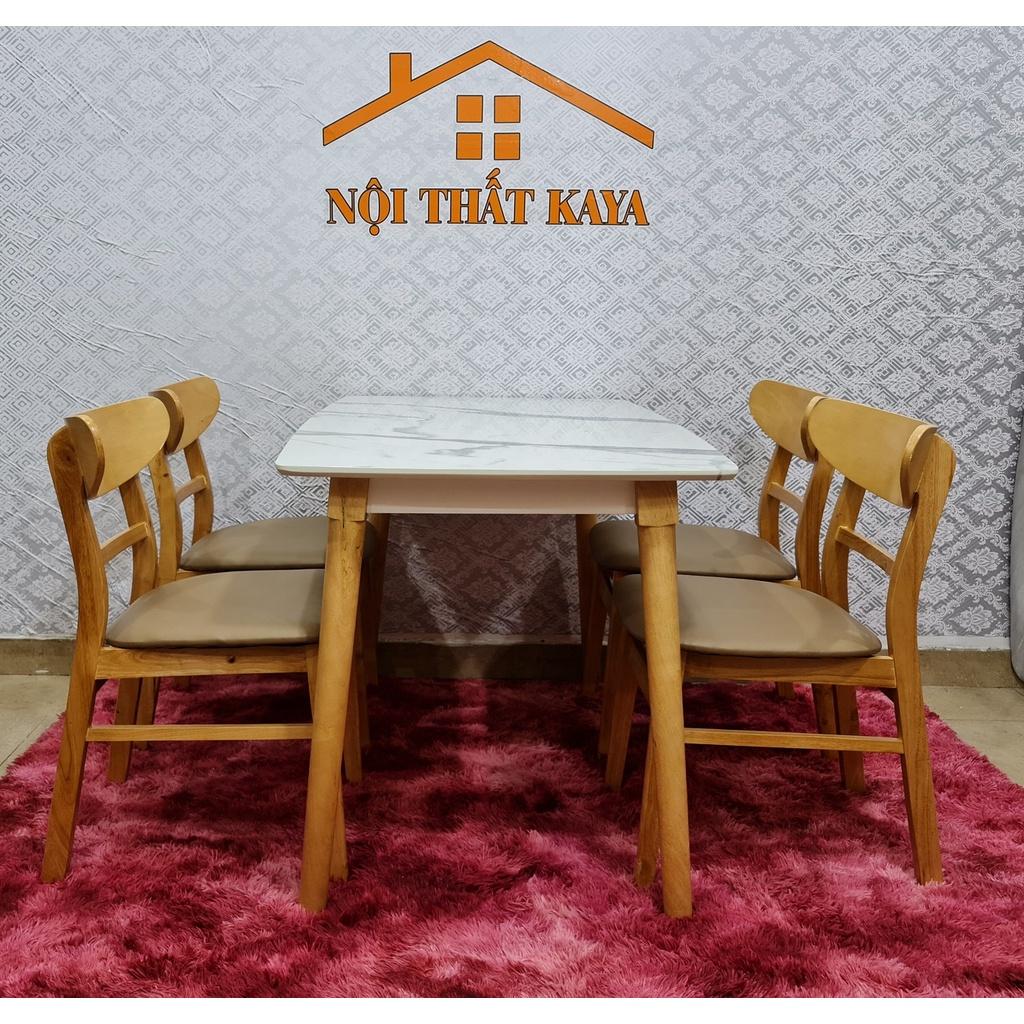 Set Bàn Ăn 4 Ghế Lunar Giả Đá