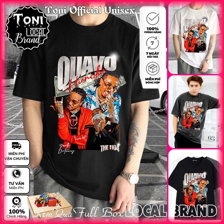 ÁO THUN Tay Lỡ QUAVO Hot Hit Local Brand Unisex Cotton 100 Form Rộng Nam Nữ