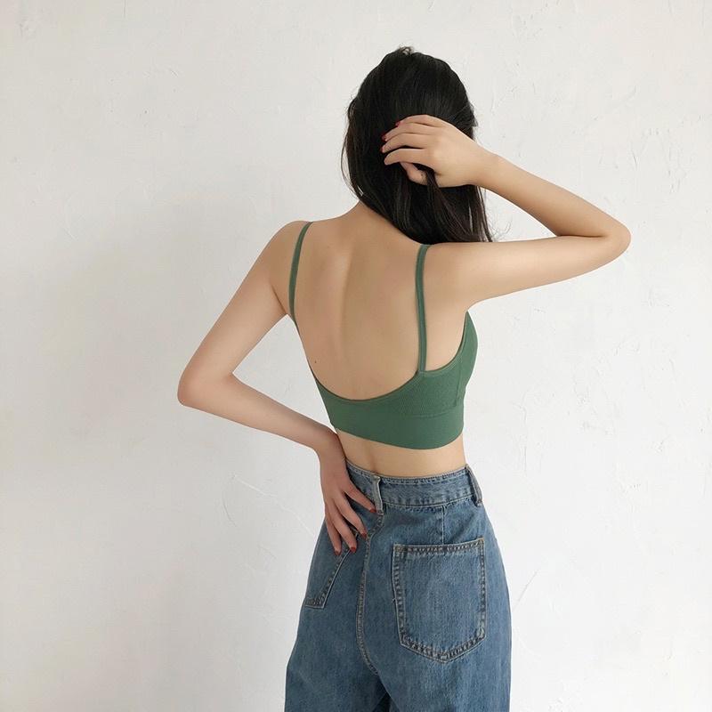 Áo lót, áo ngực thun tăm chữ U hở lưng sang chảnh