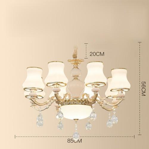 Đèn chùm TIANOS 8 tay kiểu dáng hiện đại trang trí nội thất sang trọng - kèm bóng LED chuyên dụng