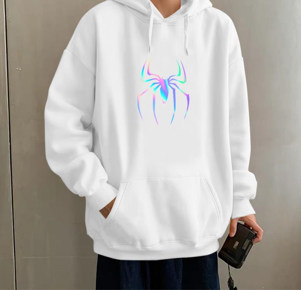 ÁO KHOÁC NỈ HOODIE PHẢN QUANG  CON NHỆN