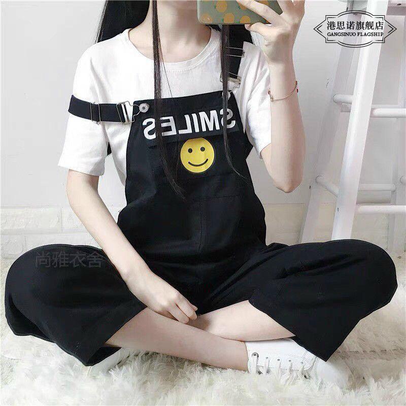 Quần yếm jean dài nữ, dây phối kiểu mới vải jean mịn, không nhăn, mẫu mới nhất năm d6