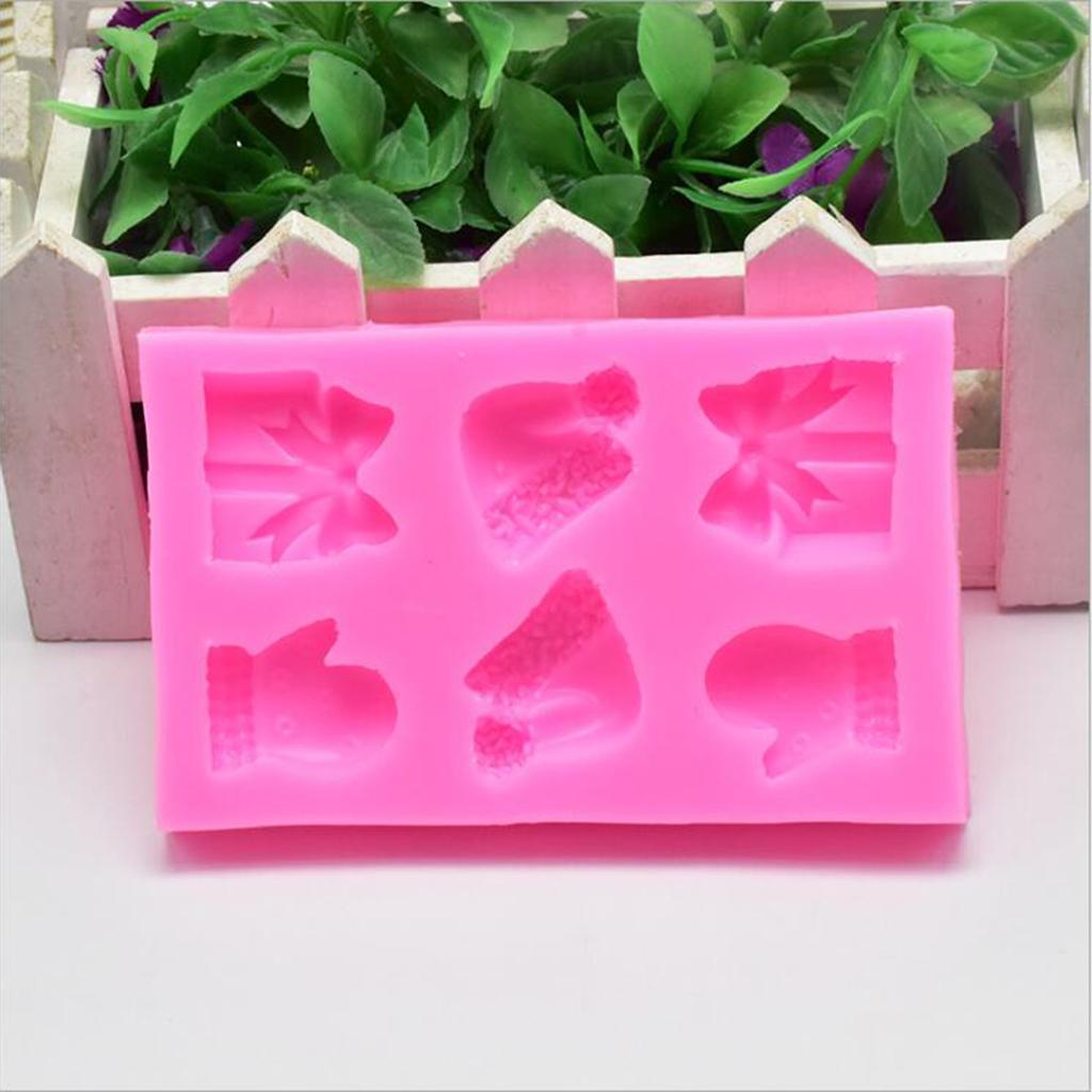 Rectangle Silicone Cake Mold Glove Moulds DIY Chocolate Fondant Mold Pink