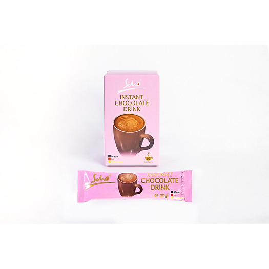 Bột Cacao hoà tan Scho hồng của Đức - Hộp 10 bịch 20gr - Hàng nhập khẩu