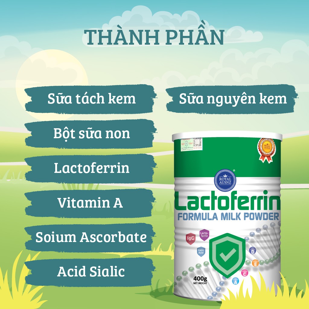 Lactoferrin formula milk powder tăng cường sức đề  kháng