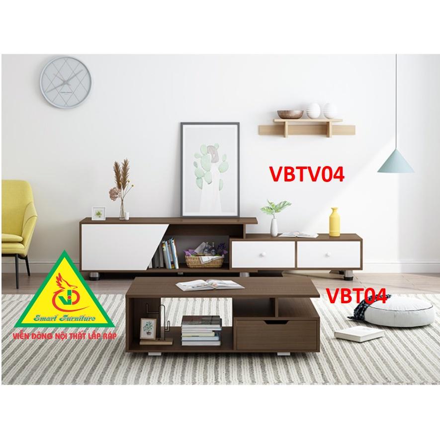 Kệ Tivi Hiện Đại Và Bàn Trà Cho Phòng Khách A2 - Nội thất lắp ráp Viendong Adv