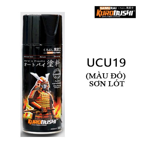 Sơn xịt Samurai Kurobushi -  MÀU ĐỎ SƠN LÓT UCU19 (400ml)