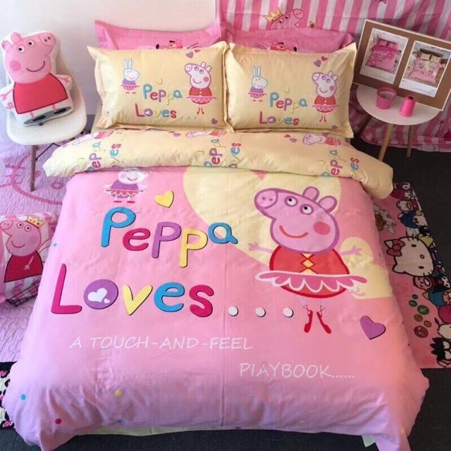 Bộ chăn ga gối cotton lụa Disney