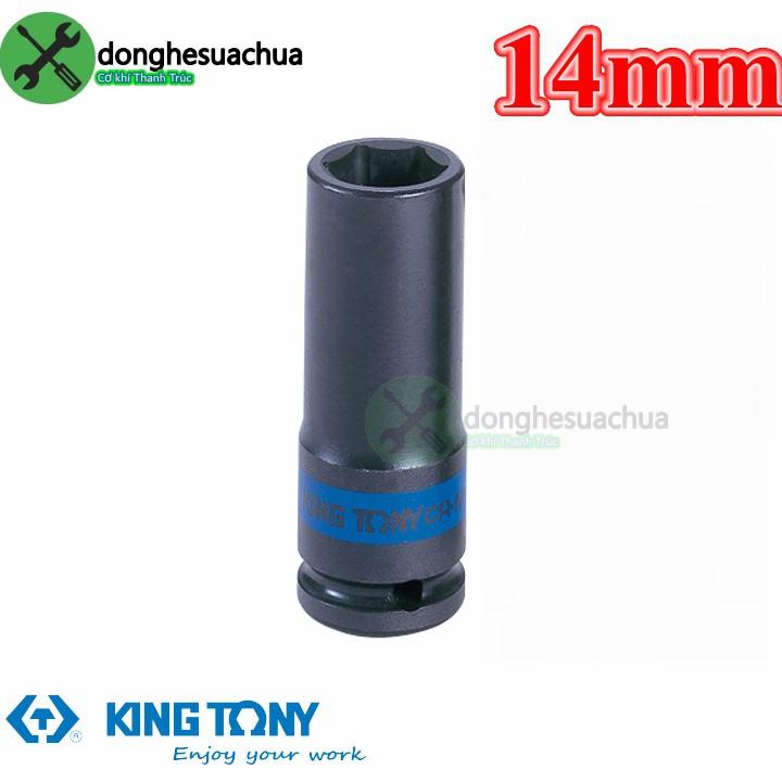 Tuýp 14mm đen dài 80mm Kingtony 443514M loại 1/2 6 cạnh