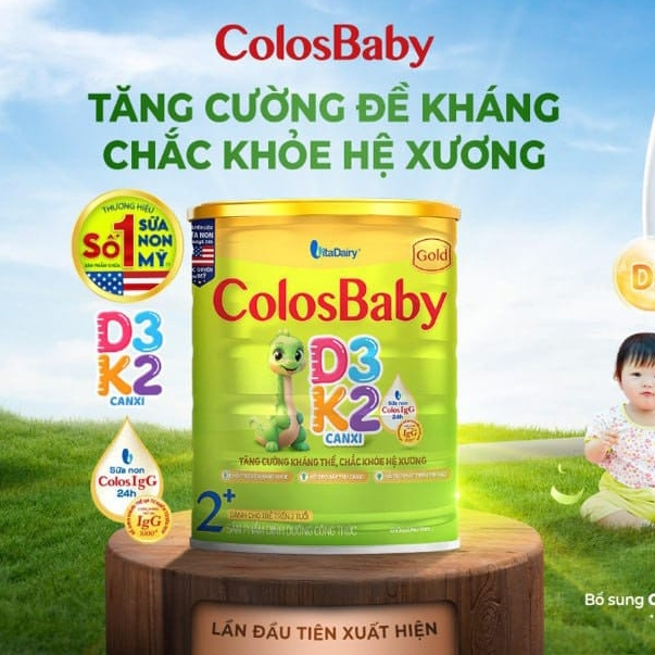 Combo 5 lon Sữa công thức Colosbaby D3K2 2+ lon 800g - Tăng cường đề kháng, Chắc khoẻ hệ xương