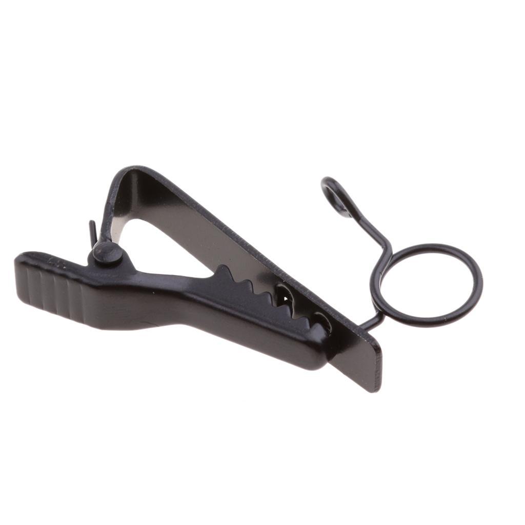 20xPortable Micr -type Lapel Tie Lavalier Mic Metal Clip Rack 8mm+10mm