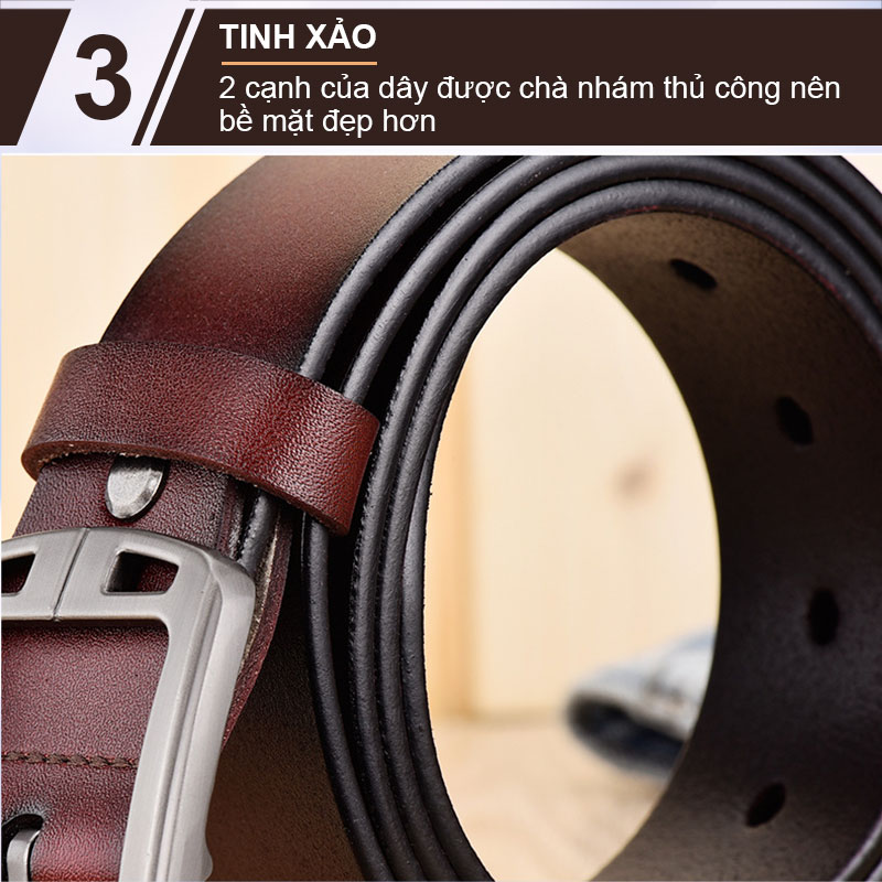 Thắt lưng nam, dây nịt nam da bò NIKITA-DL0405