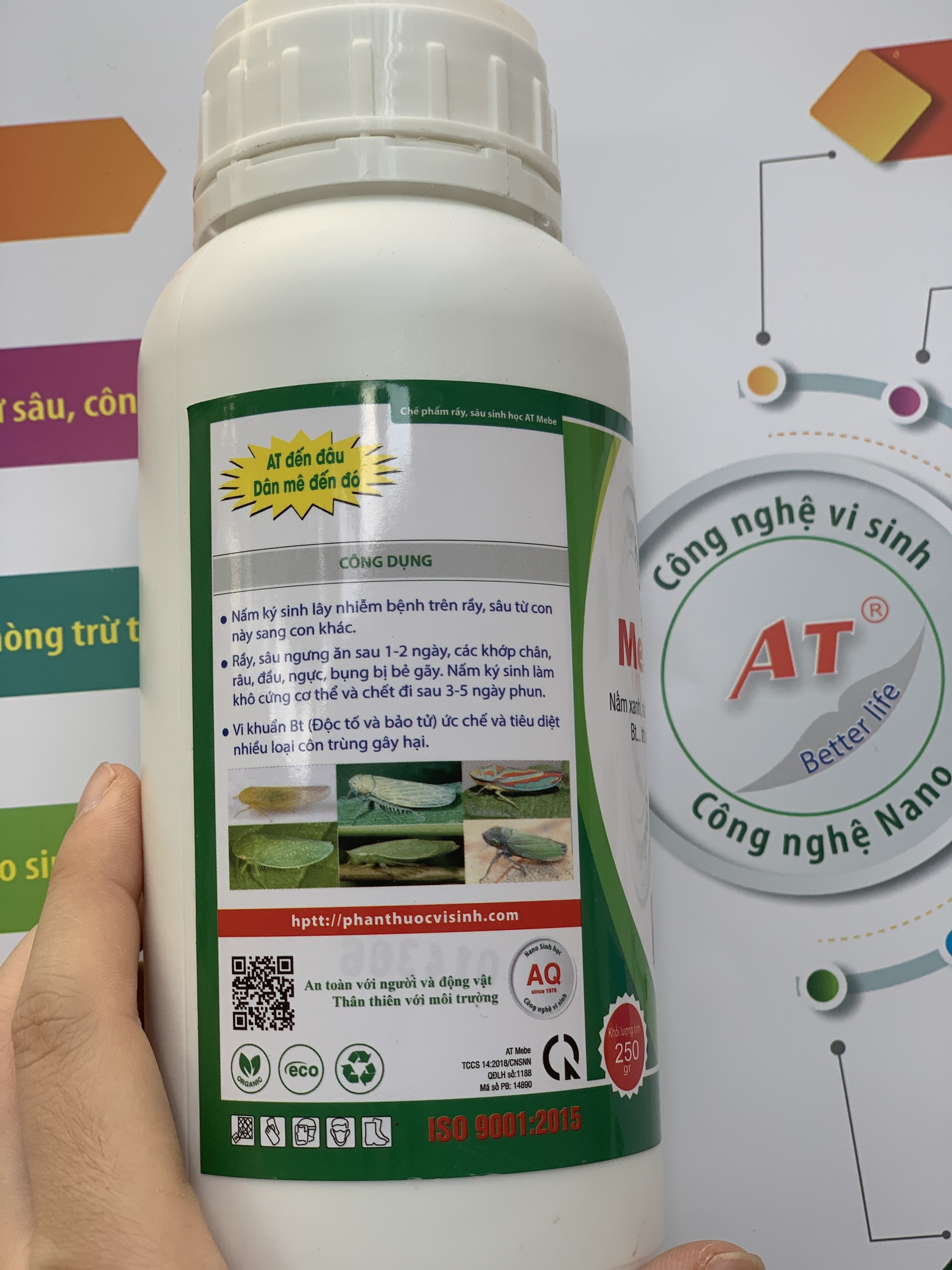 Thuốc Trừ Sâu Sinh Học AT Mebe BT 250gr Đặc Trị Ấu Trùng Từ Trứng An Toàn Hiệu Quả Không Cần Cách Ly
