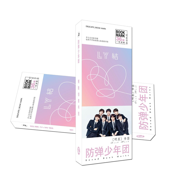 Hộp ảnh Bookmark bts mẫu hộp tím LYS thiết kế độc đáo